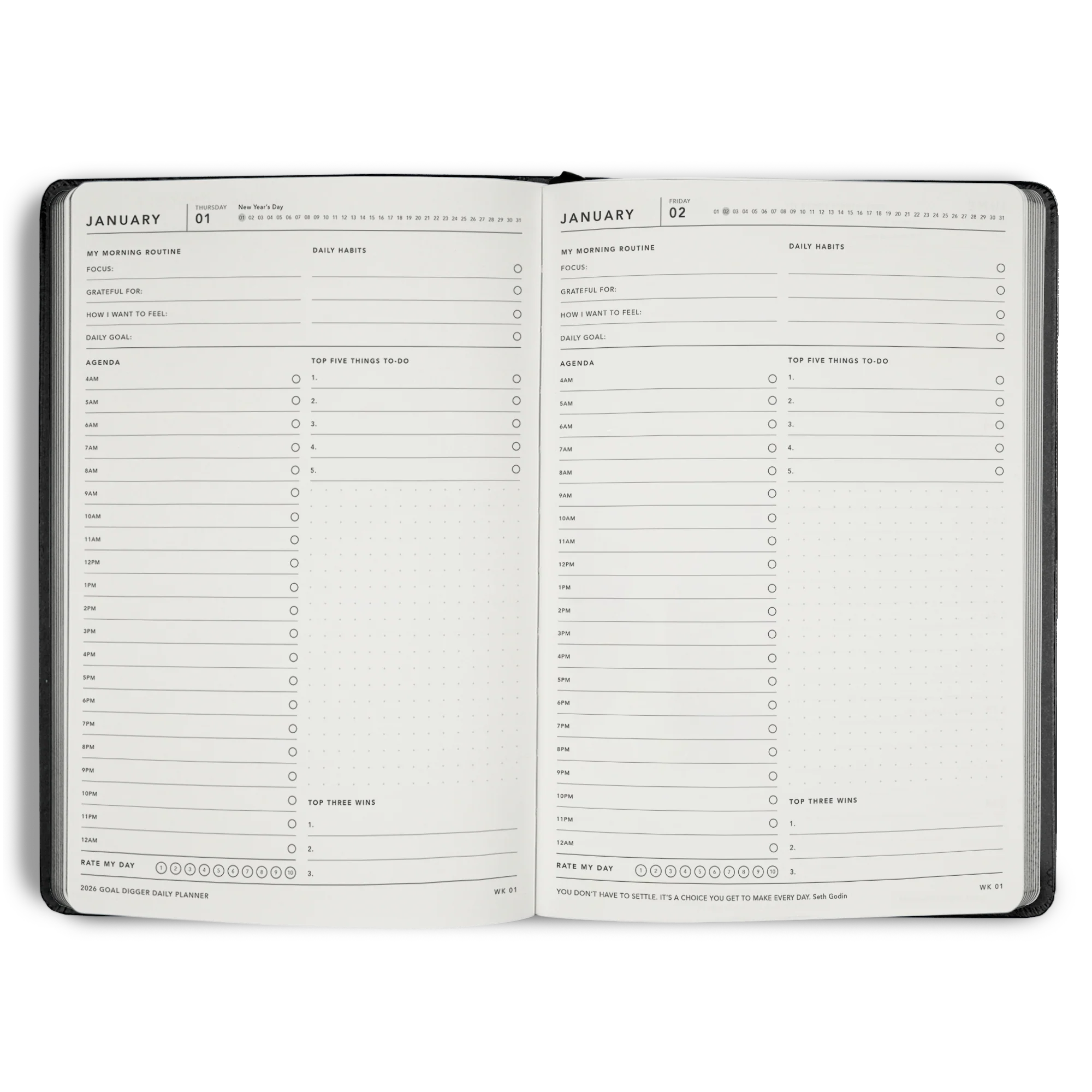 2026 DAILY Goal Digger Planner B5 - Image 20