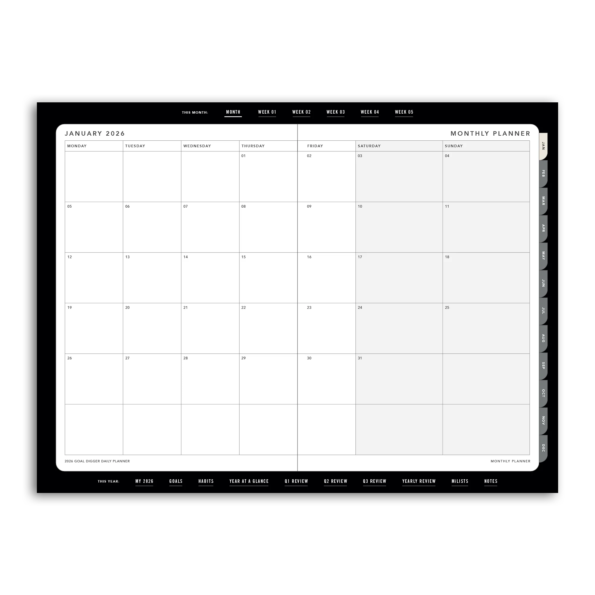 2026 DAILY Goal Digger Planner - DIGITAL - Image 11