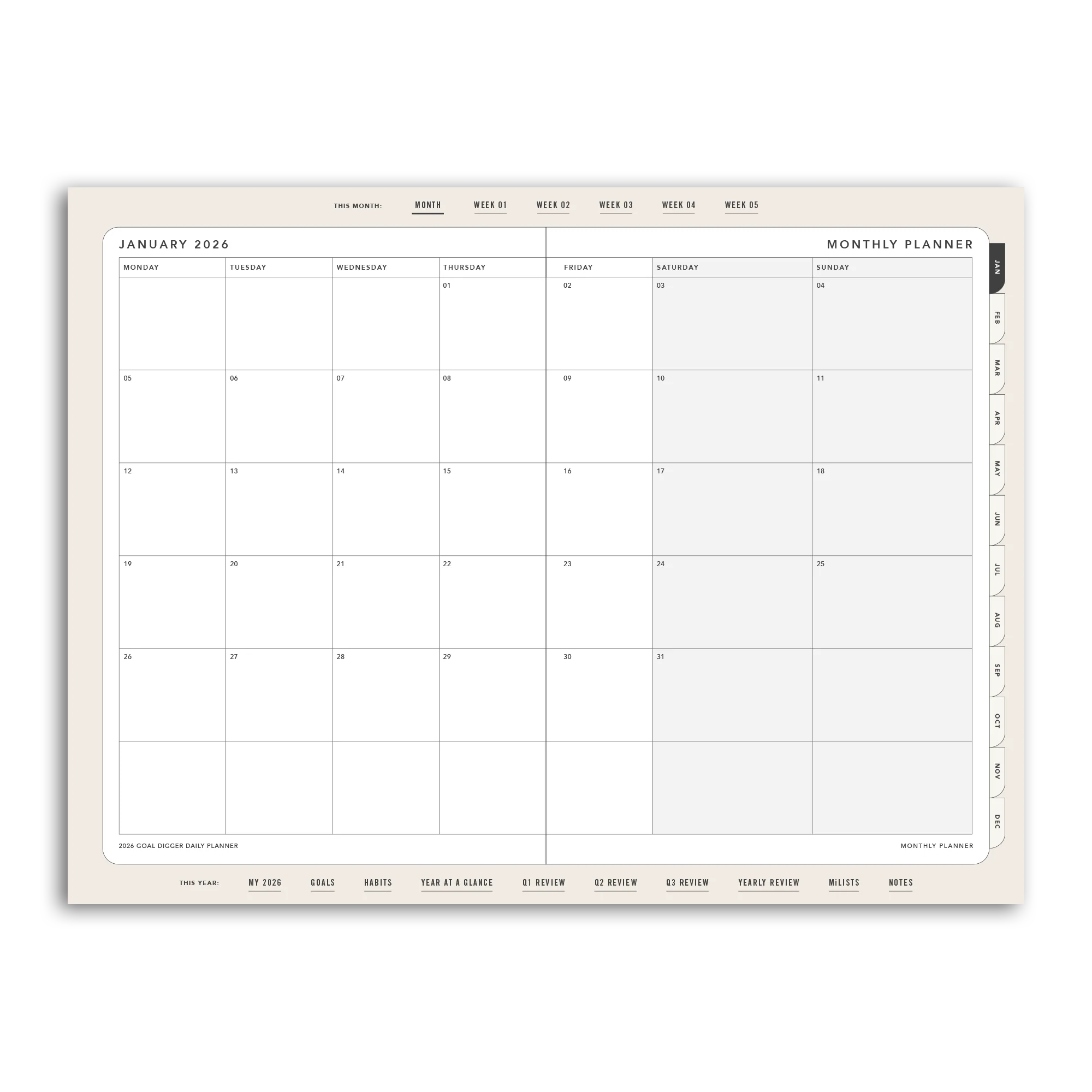 2026 DAILY Goal Digger Planner - DIGITAL - Image 18