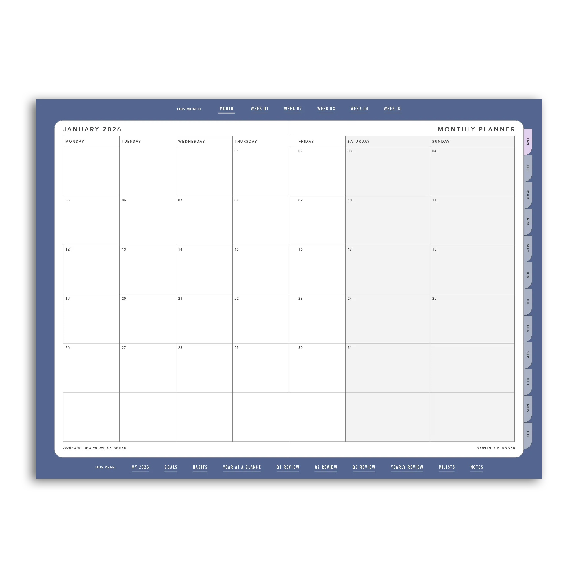 2026 DAILY Goal Digger Planner - DIGITAL - Image 4