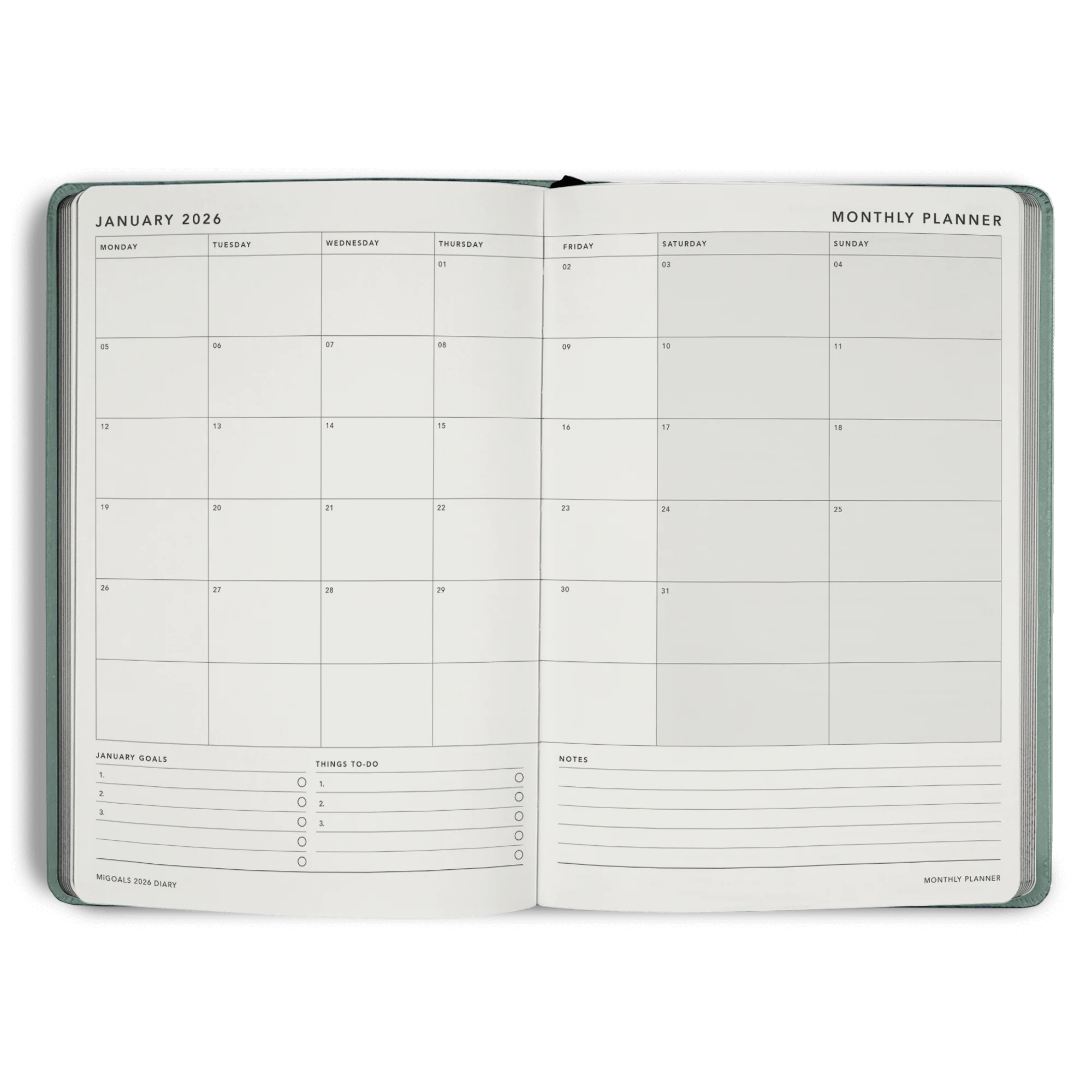 2026 Diary Weekly Spread A5 - Image 45