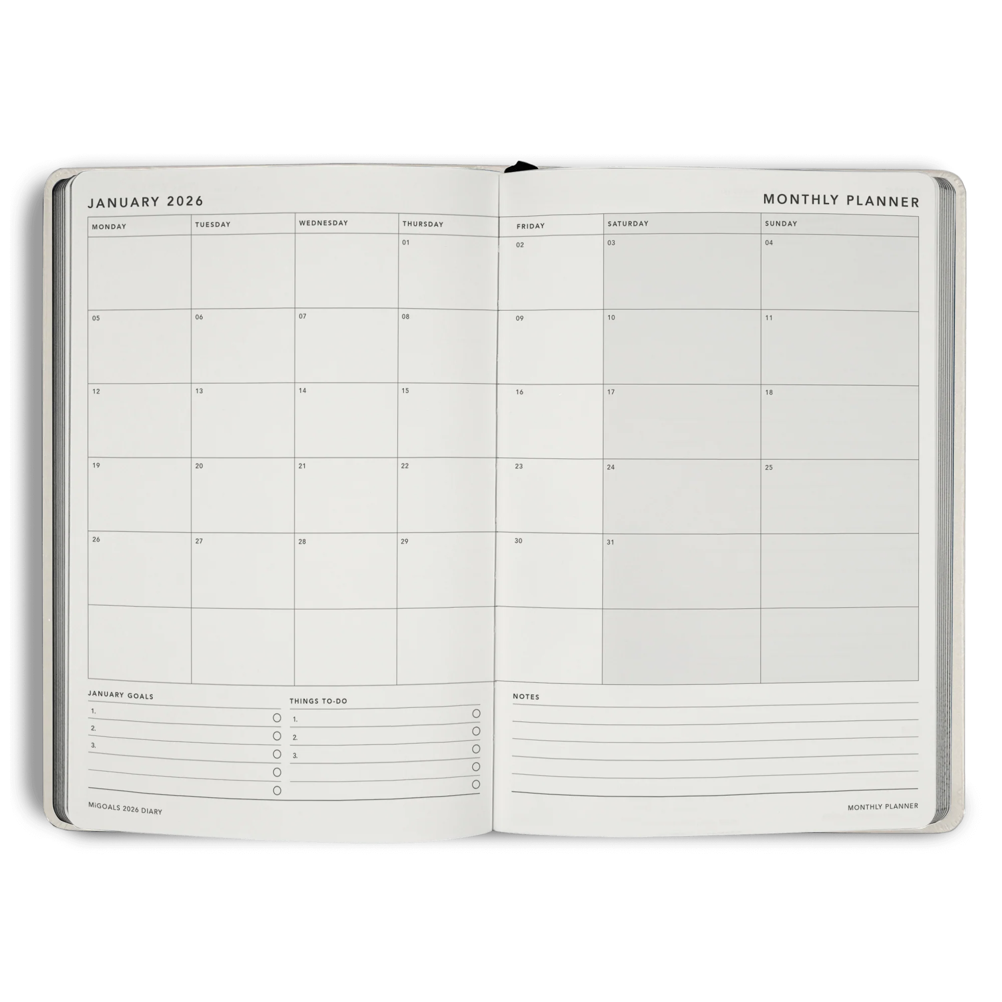 2026 Diary Weekly Spread A5 - Image 55