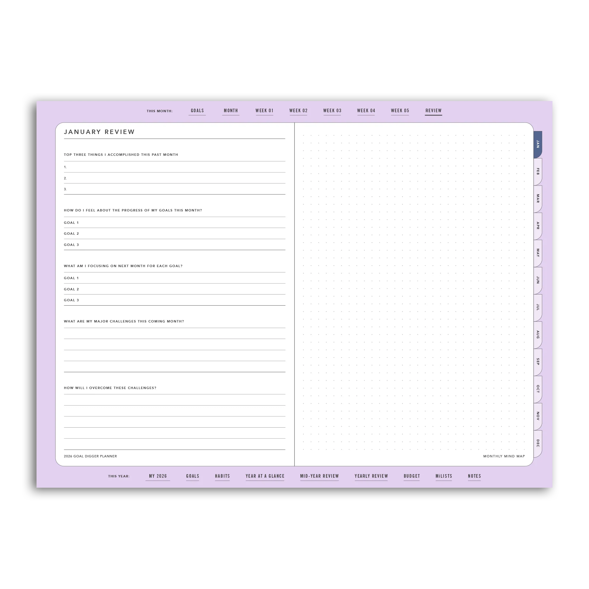 2026 Goal Digger Planner Classic - DIGITAL - Image 11