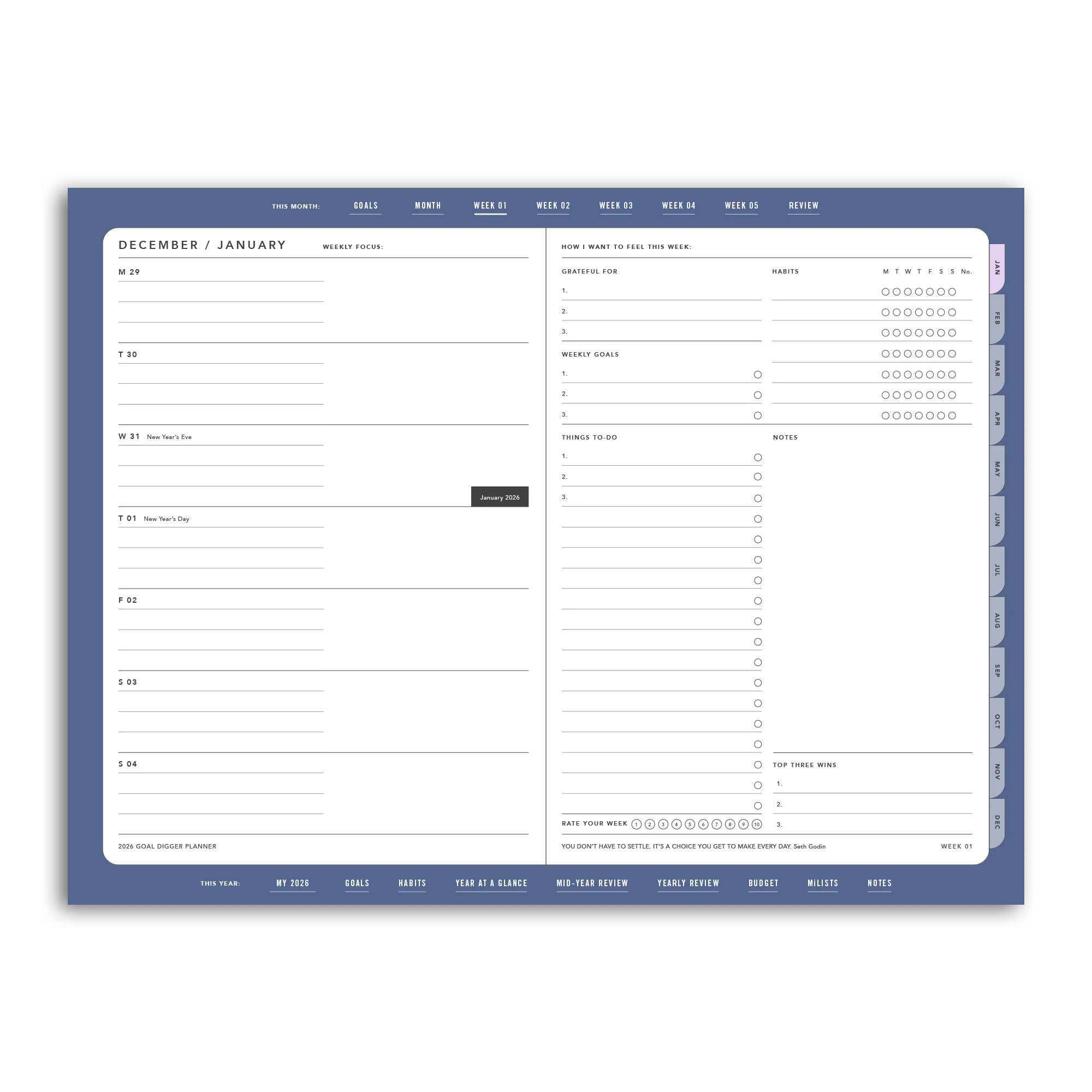 2026 Goal Digger Planner Classic - DIGITAL - Image 22
