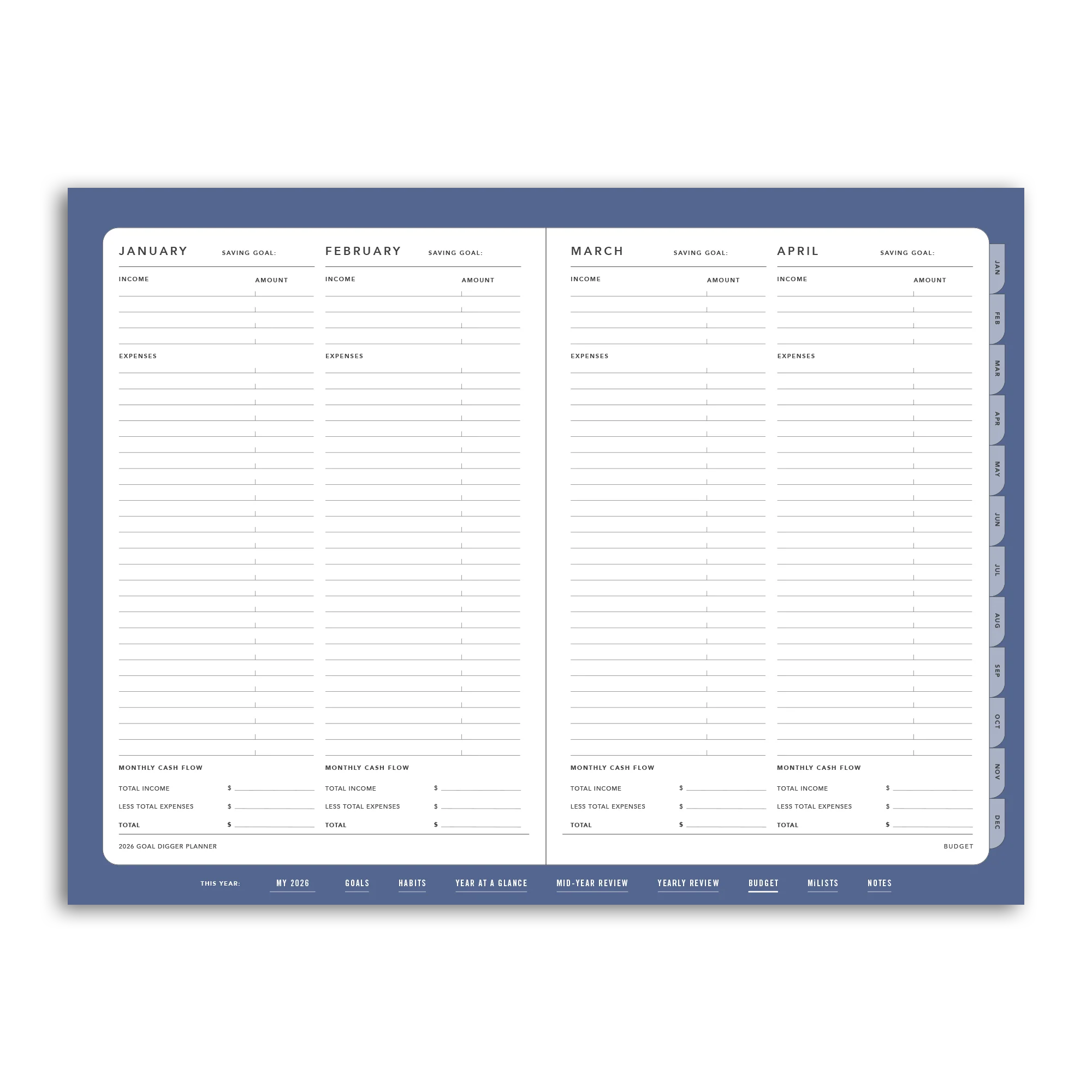 2026 Goal Digger Planner Classic - DIGITAL - Image 24