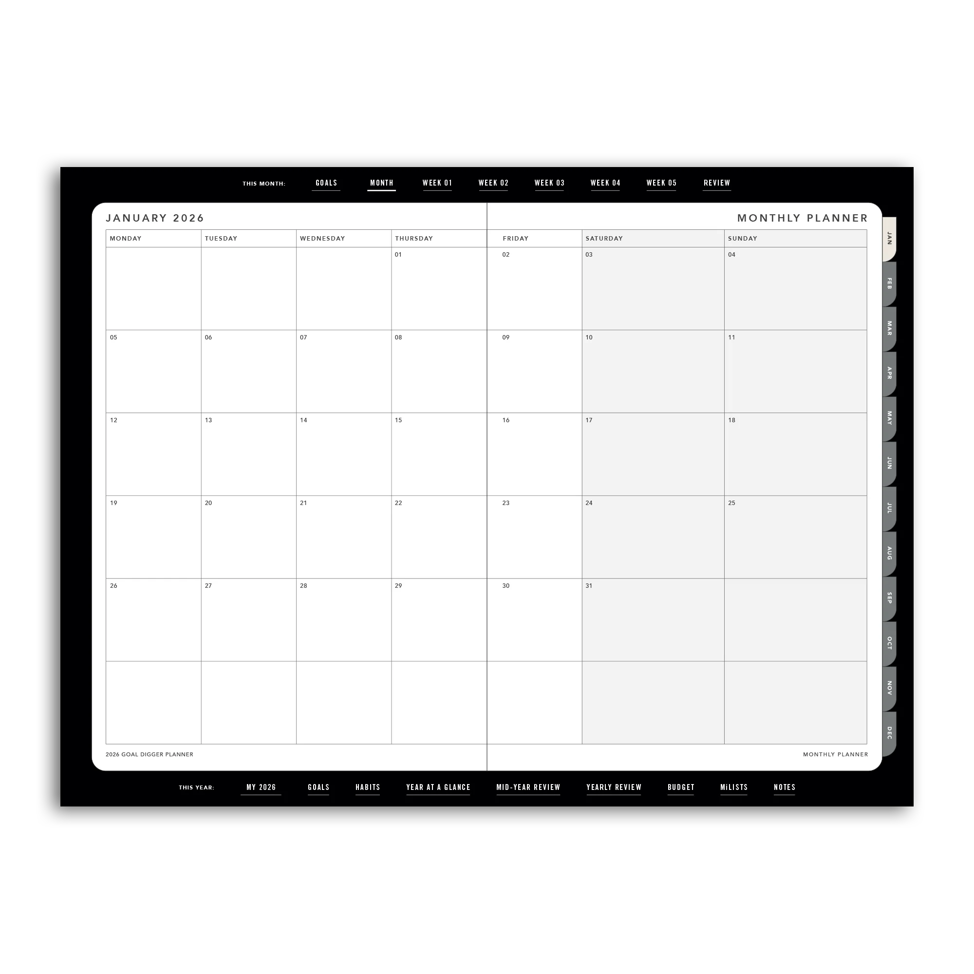 2026 Goal Digger Planner Classic - DIGITAL - Image 33