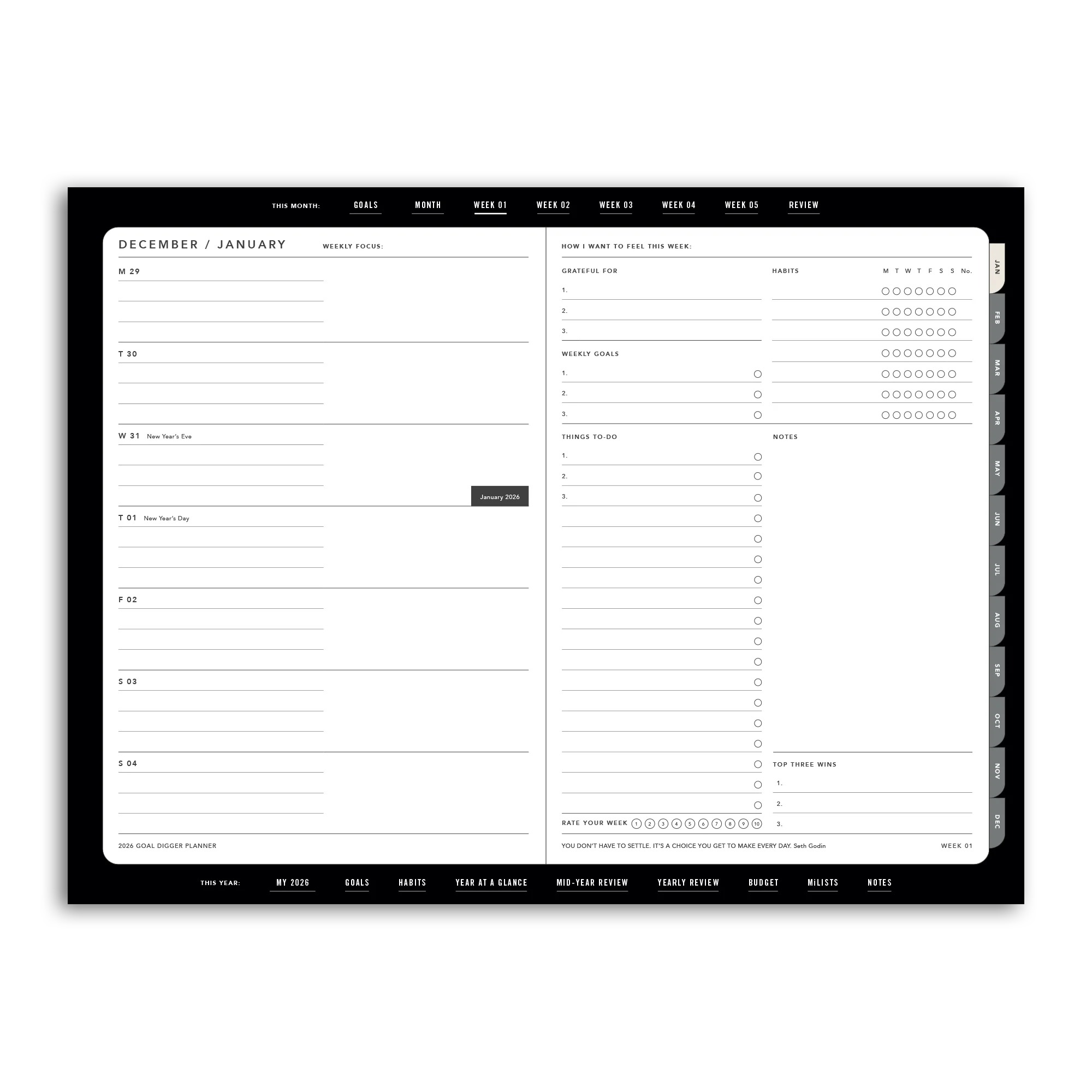 2026 Goal Digger Planner Classic - DIGITAL - Image 34