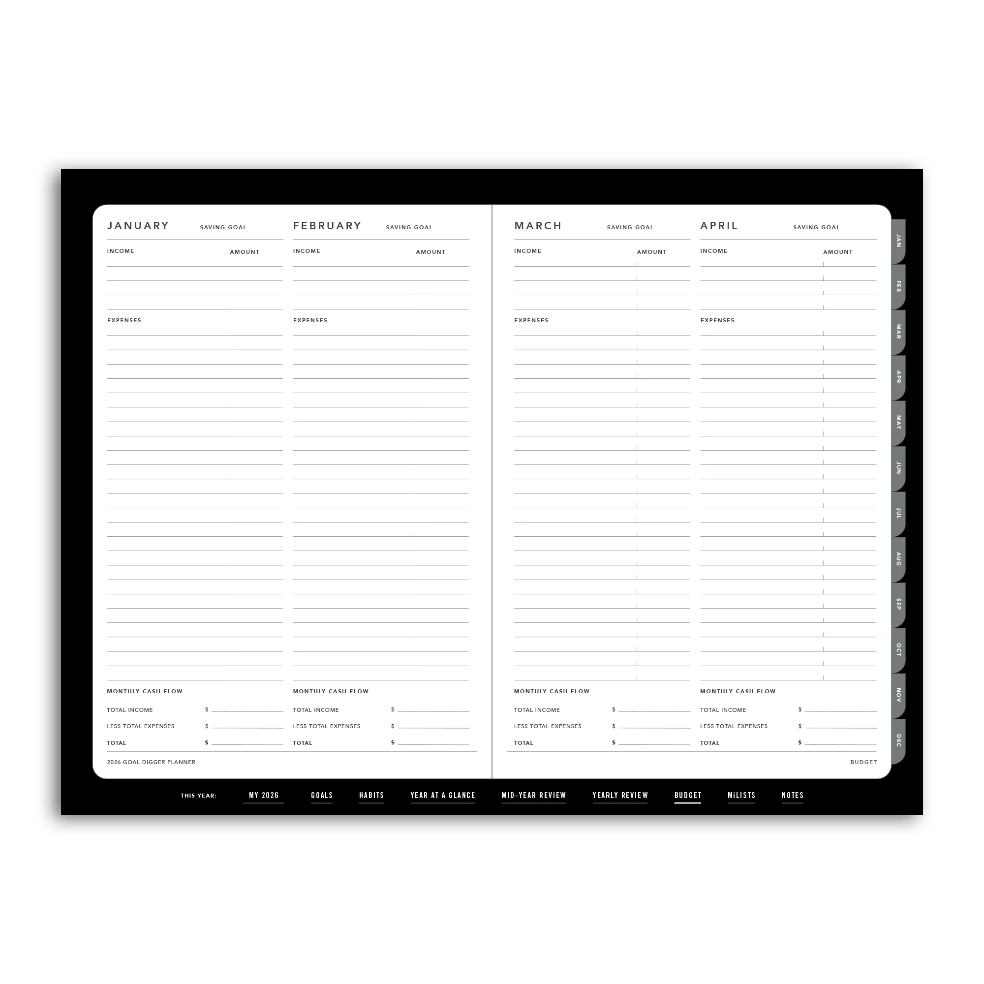 2026 Goal Digger Planner Classic - DIGITAL - Image 36