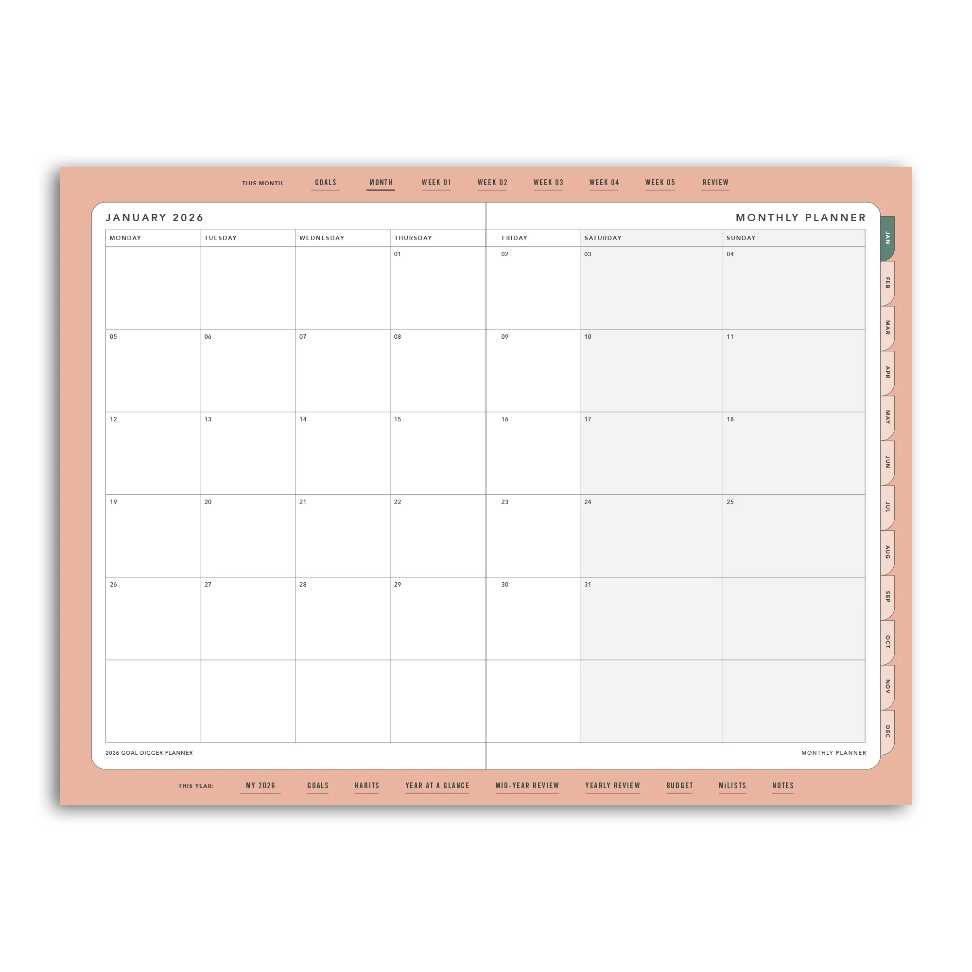 2026 Goal Digger Planner Classic - DIGITAL - Image 45