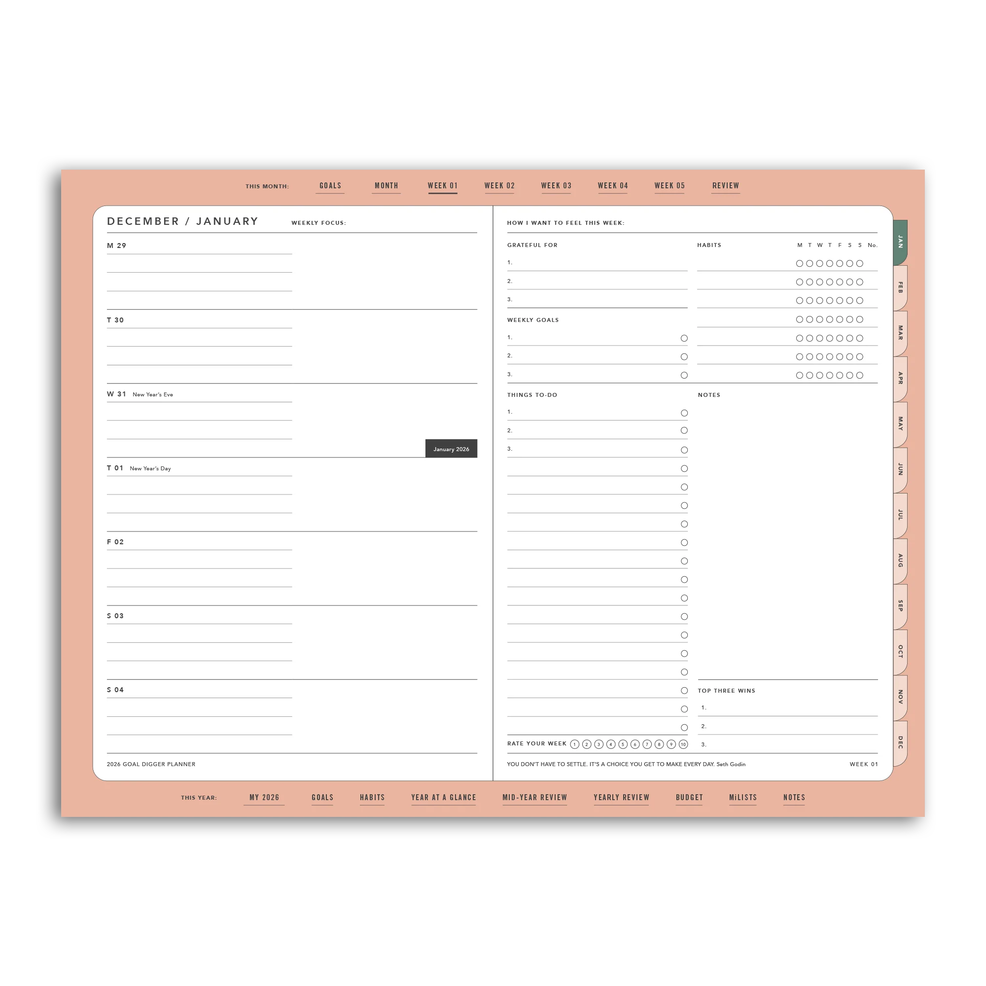 2026 Goal Digger Planner Classic - DIGITAL - Image 46