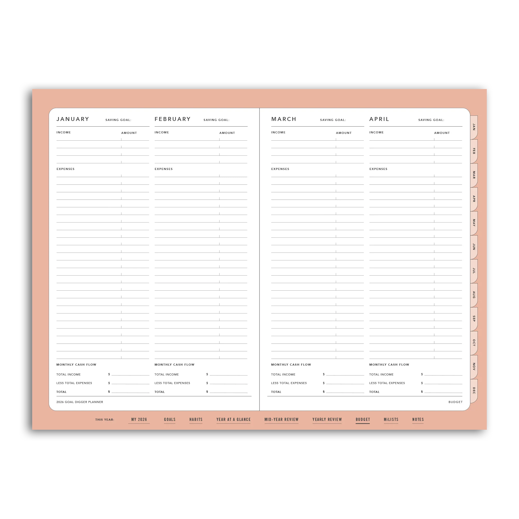 2026 Goal Digger Planner Classic - DIGITAL - Image 48
