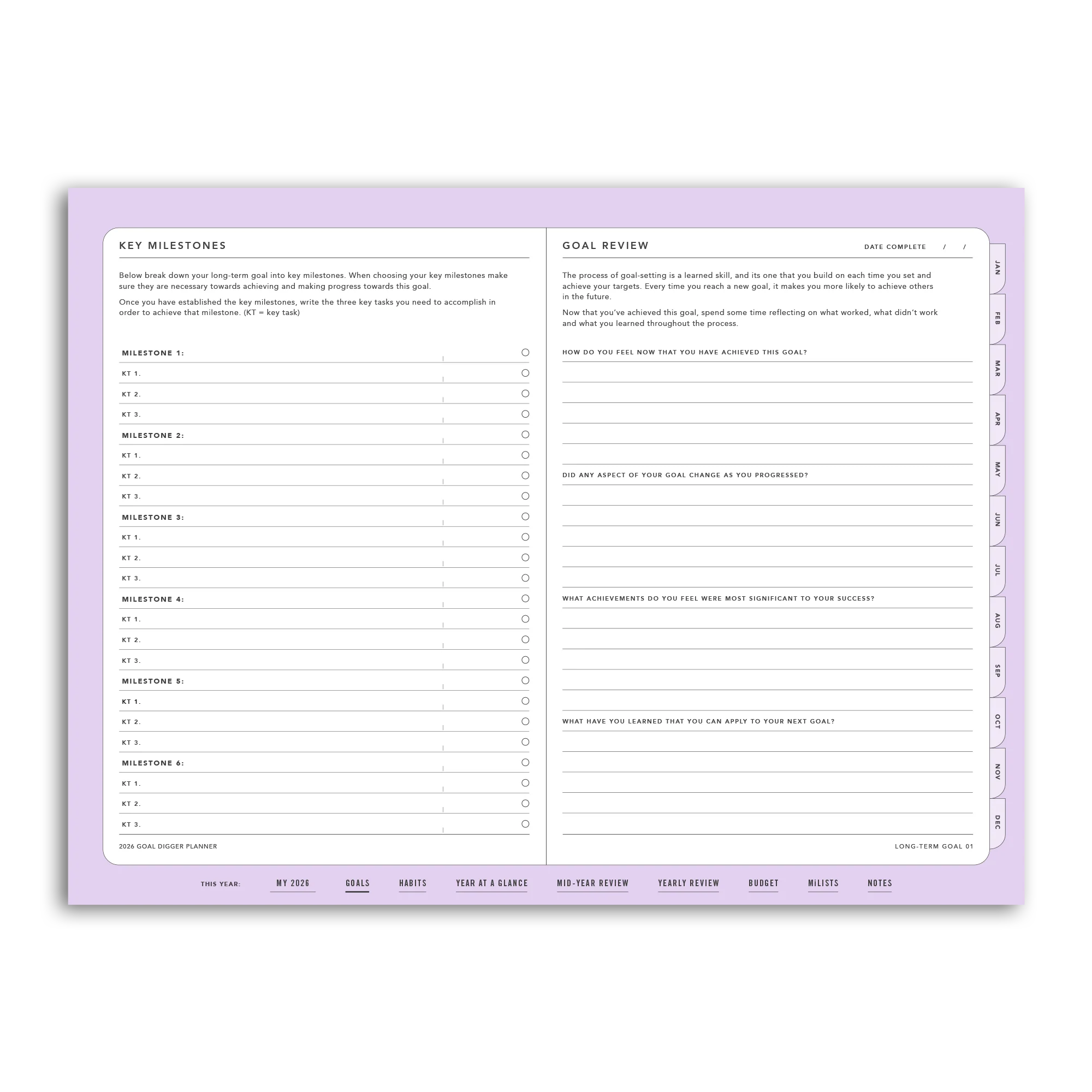 2026 Goal Digger Planner Classic - DIGITAL - Image 5