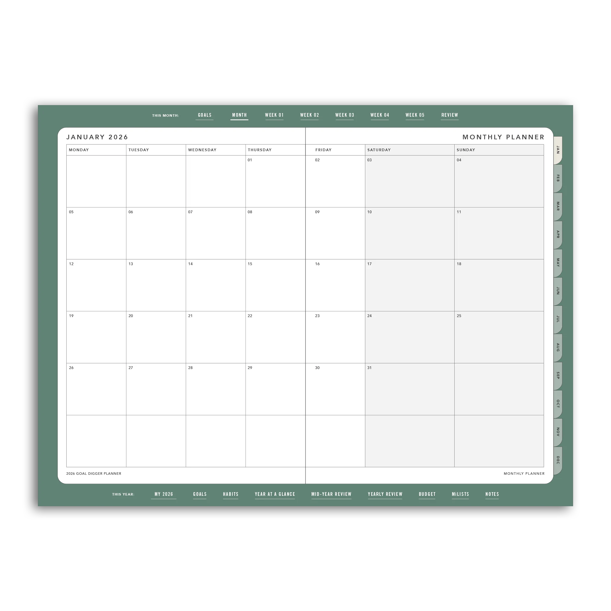 2026 Goal Digger Planner Classic - DIGITAL - Image 57