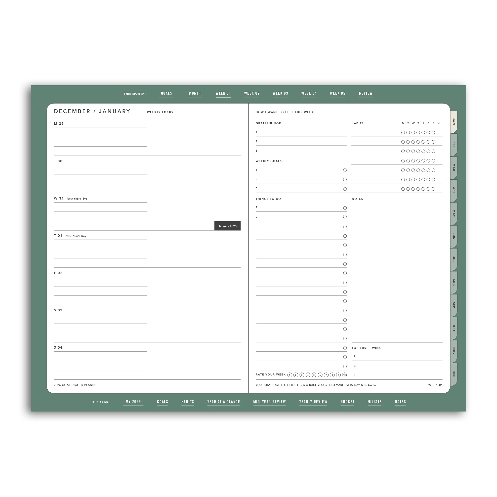 2026 Goal Digger Planner Classic - DIGITAL - Image 58