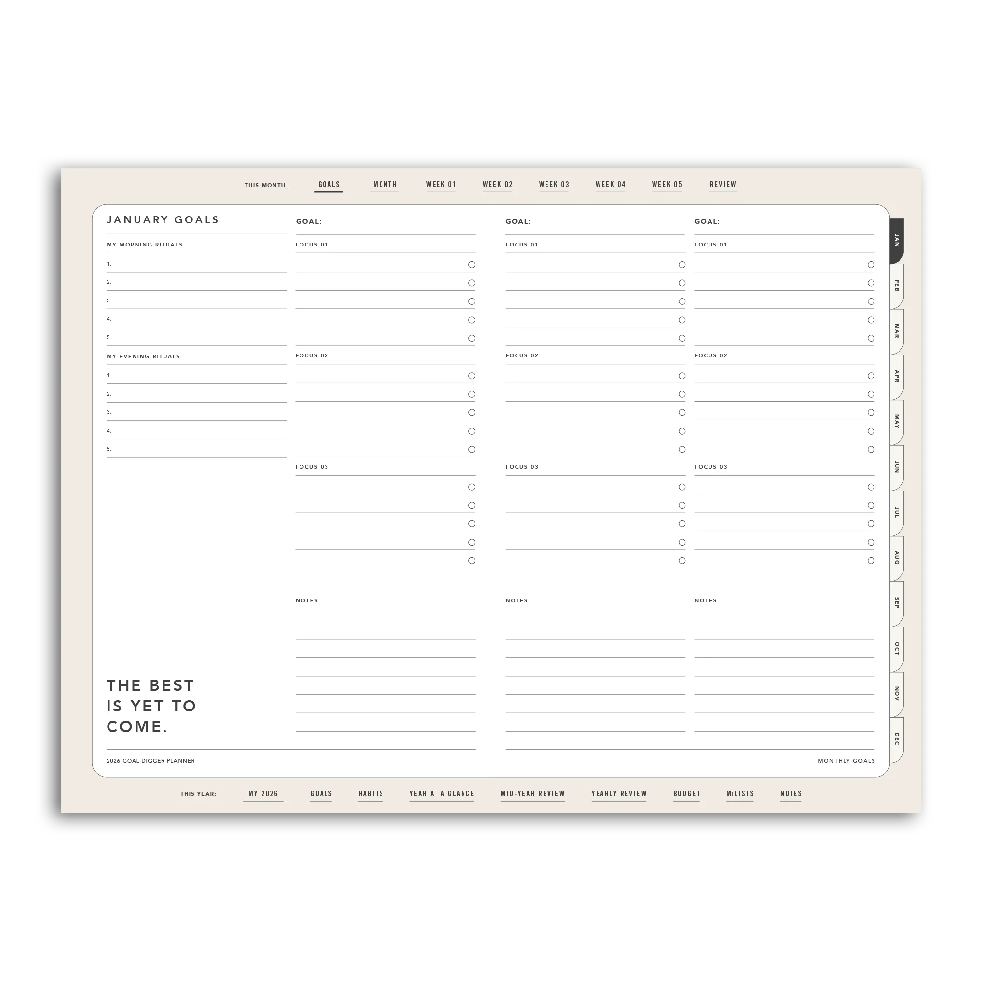 2026 Goal Digger Planner Classic - DIGITAL - Image 68