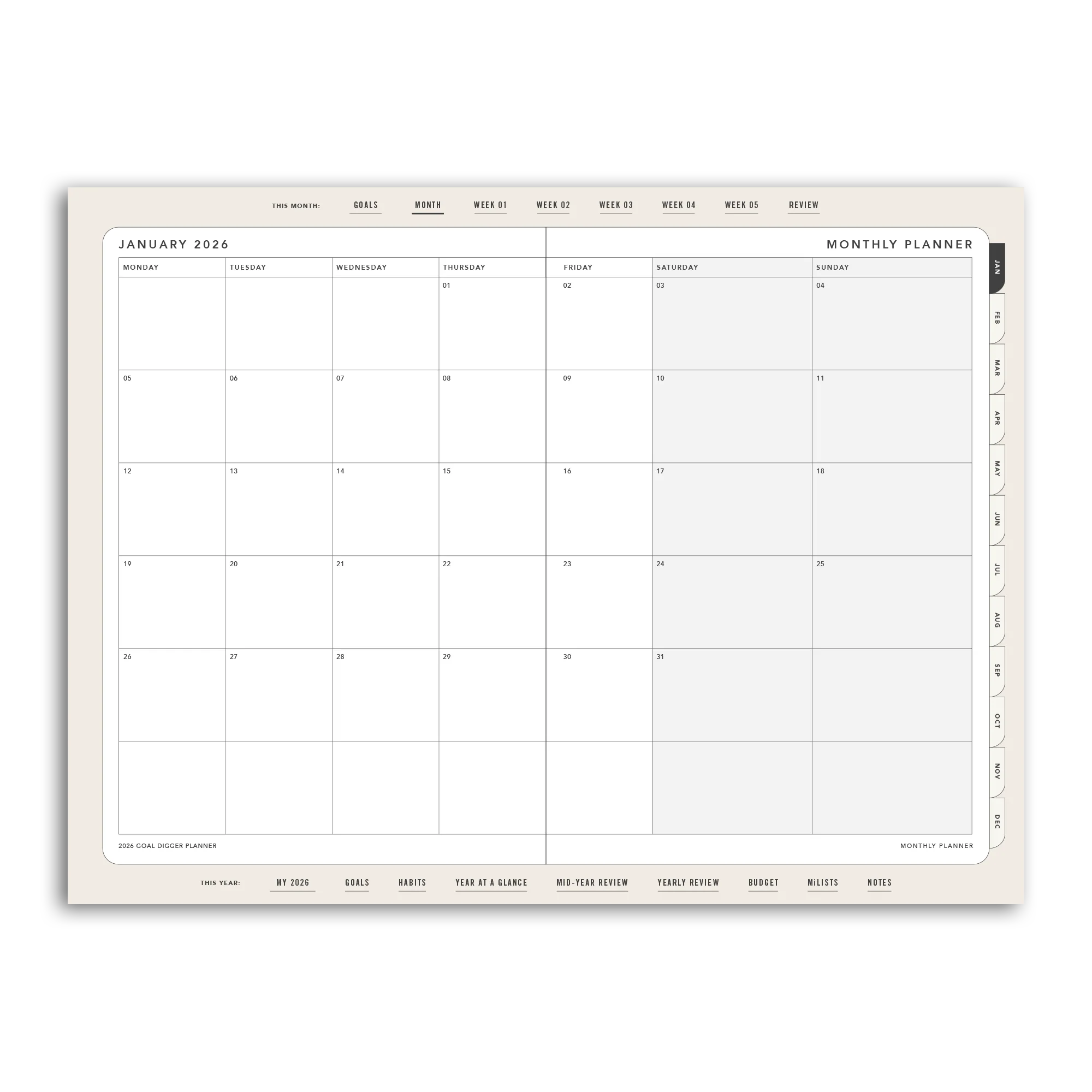 2026 Goal Digger Planner Classic - DIGITAL - Image 69