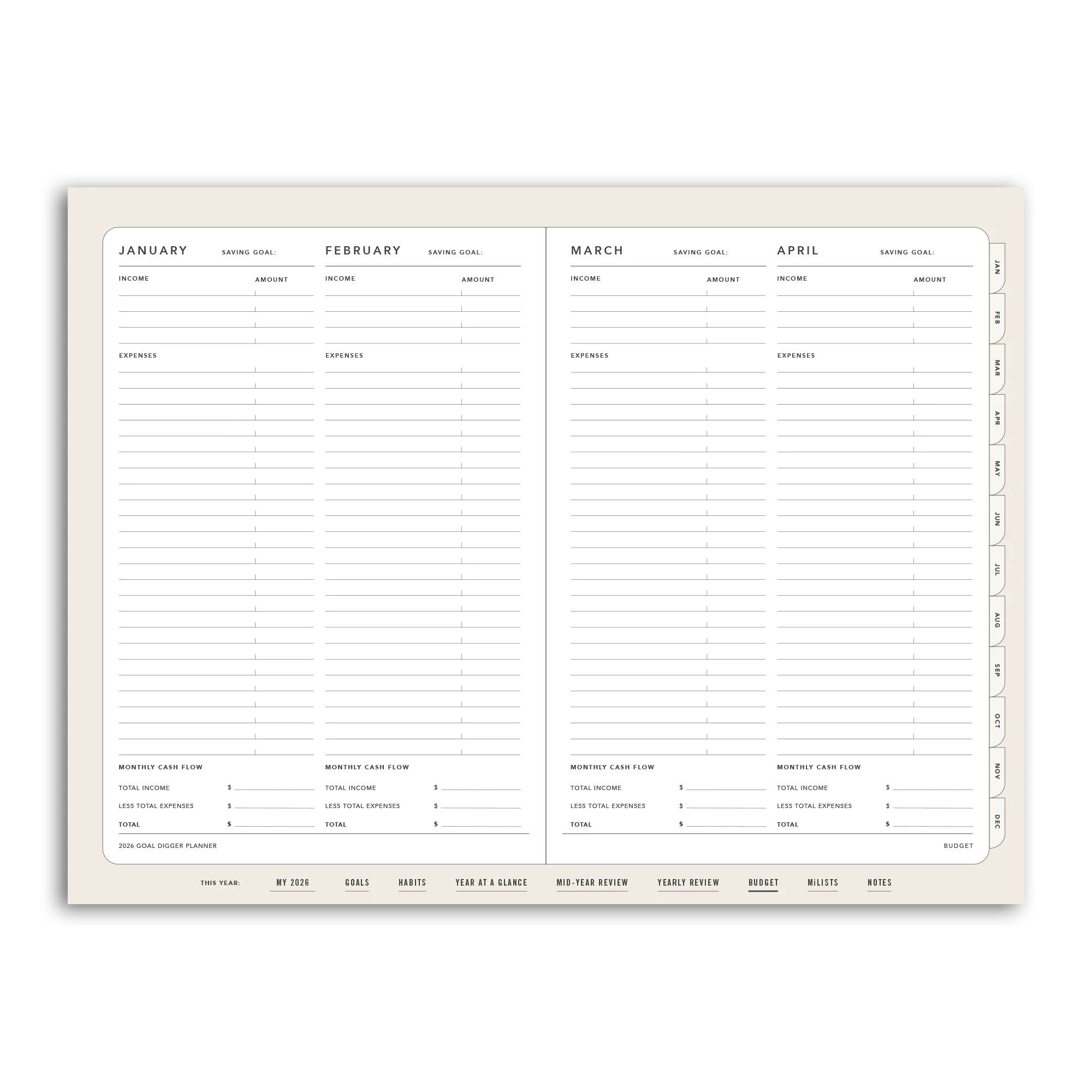 2026 Goal Digger Planner Classic - DIGITAL - Image 72