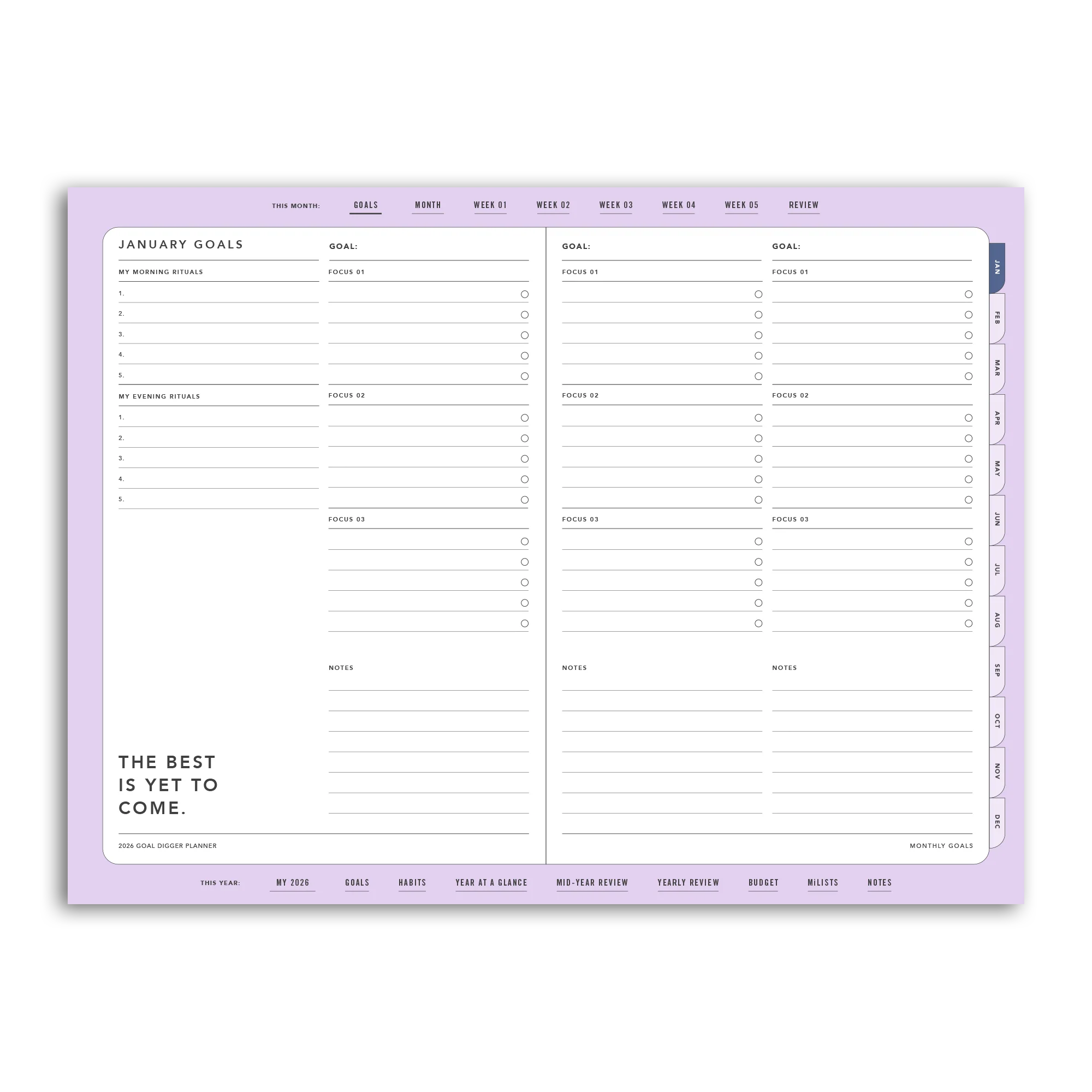 2026 Goal Digger Planner Classic - DIGITAL - Image 8