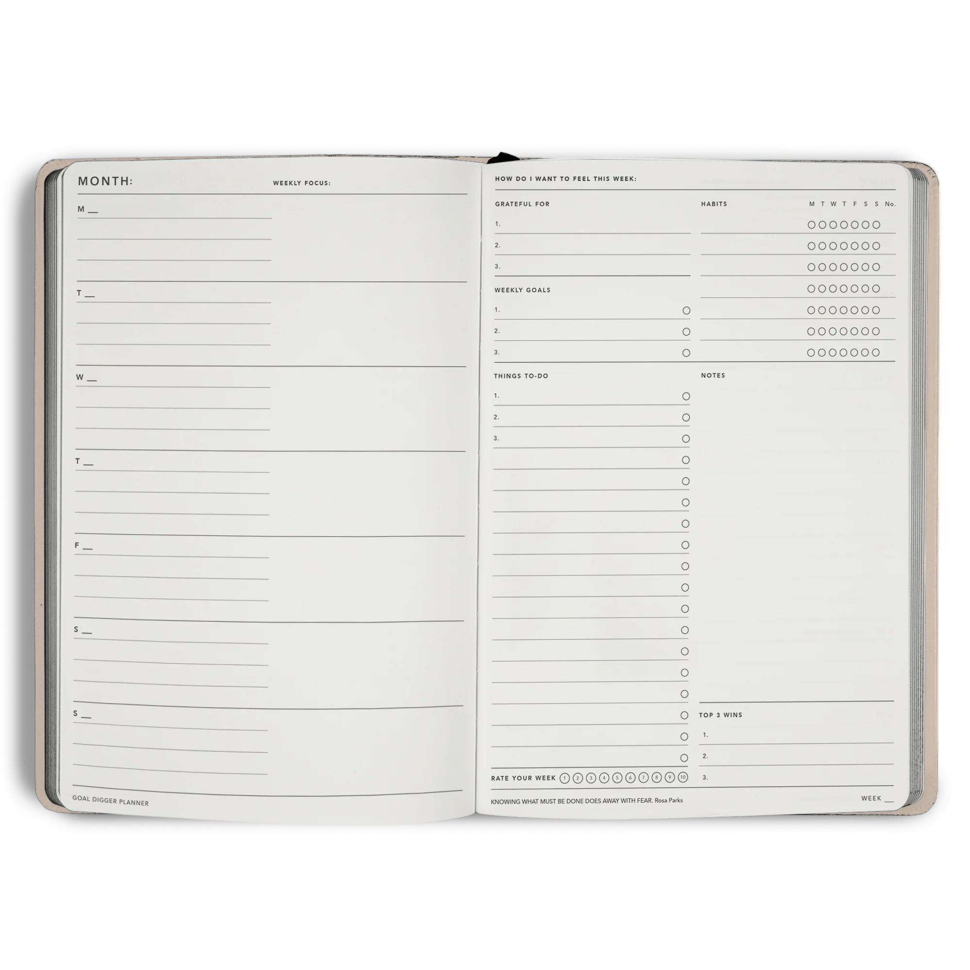 Non-Dated Goal Digger Planner B5 - Image 15