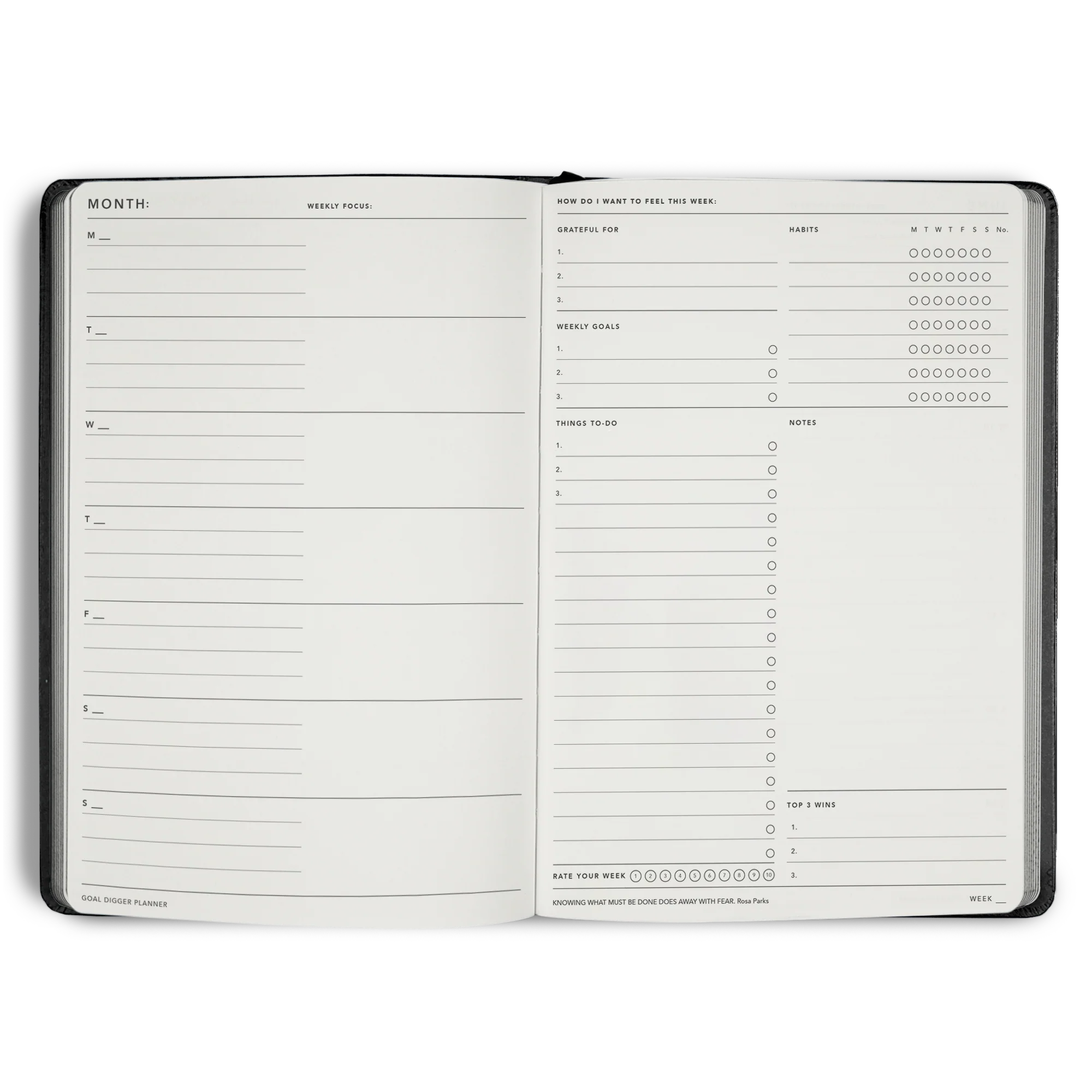 Non-Dated Goal Digger Planner B5 - Image 4