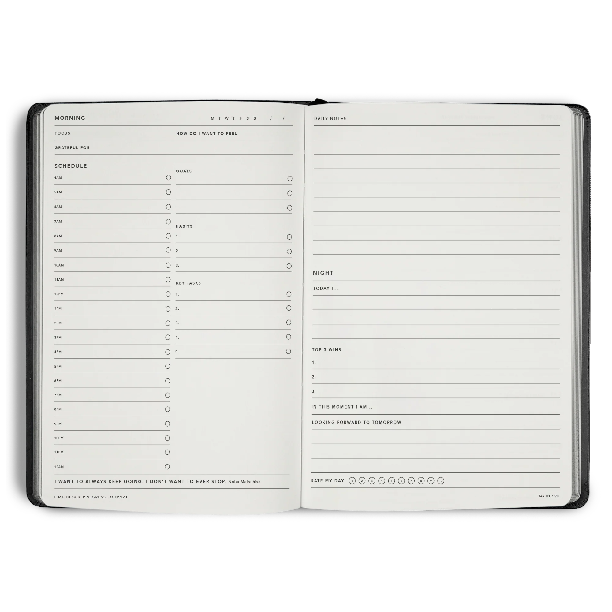 Time Block 90 Day Progress Journal - Image 4